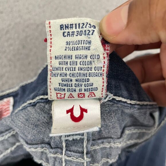 True Religion Skinny Jeans Women 27 Blue Dark Wash Low Rise Denim - Picture 12 of 12